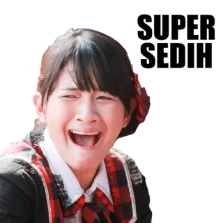 😭 1173dc40 SUPER SEDIH sad, crying, upset, indonesian, expression, emotion, woman whatsapp sticker