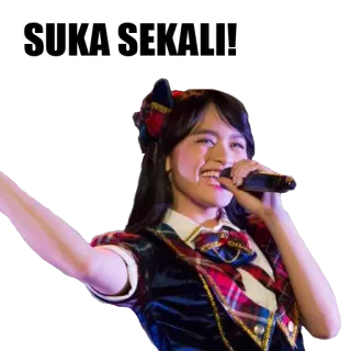 😄 309ebfc0 SUKA SEKALI! idol, singer, happy, female, performance whatsapp sticker