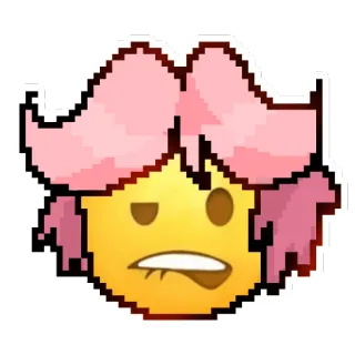 😋 5c8e1b14 Emoji, Wyrażenie, Twarz, Śmieszne, Naklejka, Pikseloza, Urocze telegram sticker