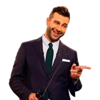 😉 2712b248 persona, traje, señalando, hombre whatsapp sticker