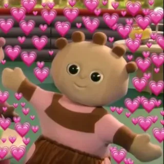 😲 956e1a8d Igglepiggle In the Night Garden... cartoon, children, kids, heart, cute telegram sticker