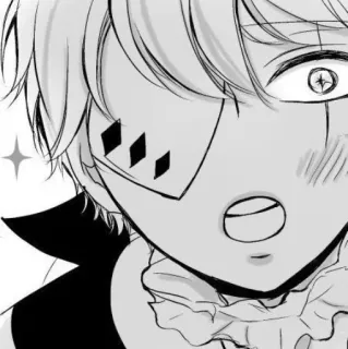 🤩 6d7438d7 Аниме, Манга, Персонаж, В шоке, Милый whatsapp sticker