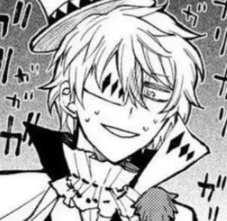 🥶 84e8db07 Аниме, Манга, Персонаж, Цилиндр, Бриллиант, Ухмылка whatsapp sticker