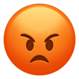 😡 0bd6f7f0 en colère, emoji, visage, agacé whatsapp sticker