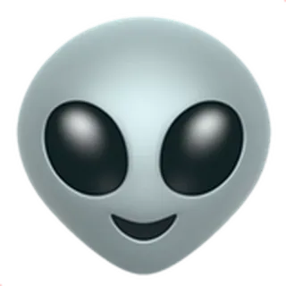 👽 7592192b Alien, Emoji, Extraterrestre, Gris, Espace whatsapp sticker