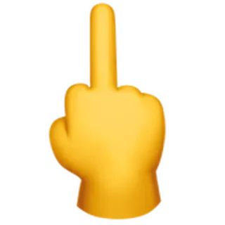 🖕 782e543a doigt, doigt d'honneur, geste, emoji, impoli whatsapp sticker