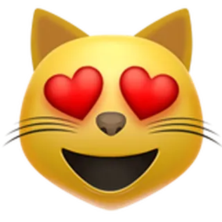 😻 ab831d21 chat, emoji, amour, yeux coeur, chaton whatsapp sticker