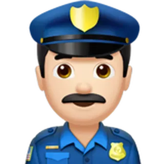 👮 c7d110c2 police, officier, emoji, forces de l'ordre, flic whatsapp sticker