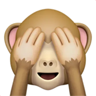 🙈 d629fae2 singe, emoji, ne rien voir, animal whatsapp sticker
