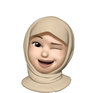 😉 33c5435d Emoji, Khăn trùm đầu, Phụ nữ, Nháy mắt, Hồi giáo telegram sticker