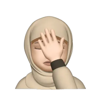 🤦 982332fd Úp mặt, Khó chịu, Thất vọng, Xấu hổ, Hijab, Người Hồi giáo telegram sticker