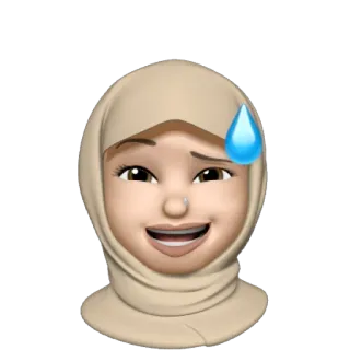 😅 da8d3842 Biểu tượng cảm xúc, Phụ nữ, Khăn trùm đầu hijab, Giọt mồ hôi, Lo lắng telegram sticker