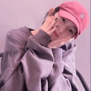 🌷 7ce31122 femme, fille, personne, portrait, rose, mignon, mode telegram sticker