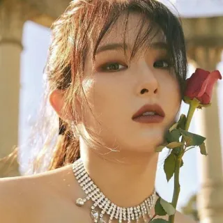 📚 f52d4950 Frau, Rose, Schmuck, Porträt, Schönheit telegram sticker