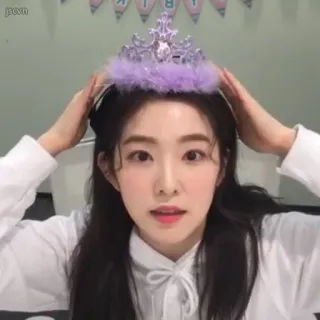 🧚‍♀ d0b858e9 Irene kpop, koreański, piosenkarka, idol, kobieta, korona, ładna telegram sticker