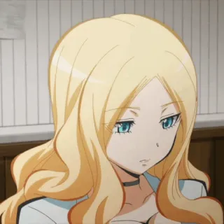 🌙 500dac8d Irina Jelavić Assassination Classroom Anime, Irina Jelavić, Assassination Classroom, cabelo loiro, olhos azuis telegram sticker