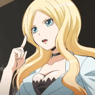 🌙 6f9a78a2 Irina Jelavić Assassination Classroom Anime, Irina Jelavić, Professora, Loira, Assassination Classroom, Desenho animado telegram sticker