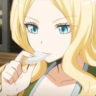 🌙 96ad6d41 Irina Jelavic Assassination Classroom Anime, Loira, Olhos azuis, Feminino, Irina Jelavic, Assassination Classroom telegram sticker