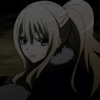 🌙 bcd60ffc anime, garota, sério, retrato telegram sticker