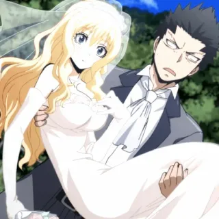 🌙 e79a05f8 Anime, Casamento, Casal, Noiva, Noivo telegram sticker