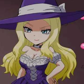 🌙 f9d86fa3 bruxa, magia, anime, desenho animado, menina, fantasia, cabelo loiro telegram sticker