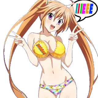 🥳 0e922da8 IEEE Аниме, Мультфильм, Девушка, Бикини, Милый telegram sticker