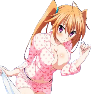 🙂 215bce26 Аниме, Женщина, Пижама, Спальня, Девушка, Мультфильм telegram sticker