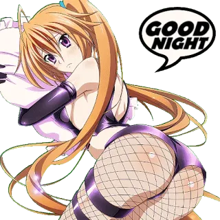 🛌 4d4b4694 GOOD NIGHT Аниме девушка, Спокойной ночи, Подушка, Мультфильм telegram sticker