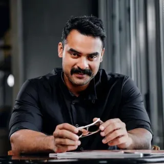 🤩 f04f205d man, portrait, glasses, actor, indian, person telegram sticker