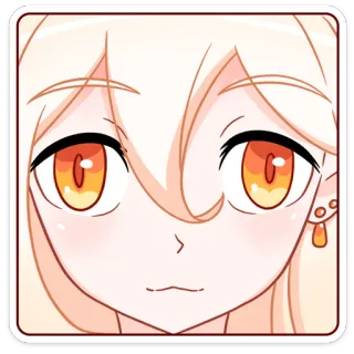 😐 ad263239 Anime meisje, Cartoon, Illustratie, Schattig, Blond, Vrouw telegram sticker