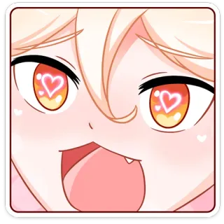 😍 0e495746 anime, cute, heart eyes, cartoon, sticker, face, manga telegram sticker