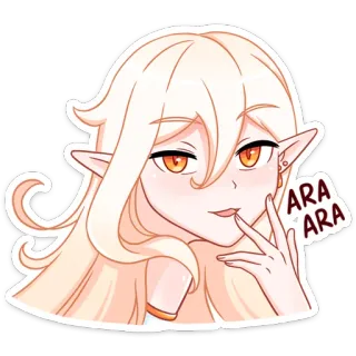 ☺️ eaaf0736 ARA ARA anime, elf, character, digital art, sticker telegram sticker