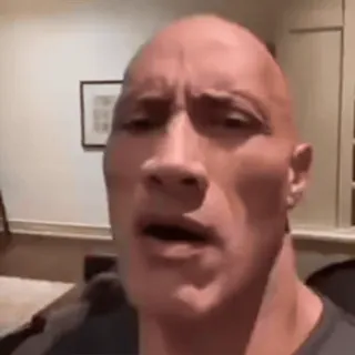 🤔 50848871 Dwayne Johnson Dwayne Johnson, The Rock, attore, celebrità, faccia telegram sticker