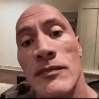 😐 5c31c9bf Dwayne Johnson Dwayne Johnson, The Rock, attore, celebrità, meme telegram sticker