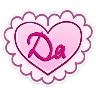 🧙 b900f1b3 Da corazón, rosa, lindo, pegatina, cursiva, amor, San Valentín telegram sticker