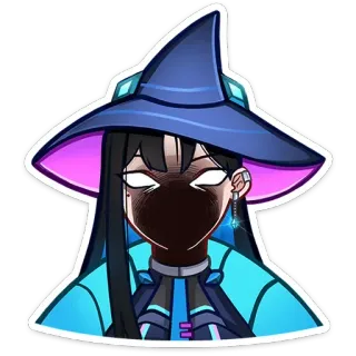 🫥 4b8be37b witch, magic, cartoon, character, sticker, fantasy telegram sticker