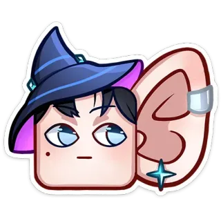👂 5b2beb82 sticker, cartoon, wizard, magic, character telegram sticker