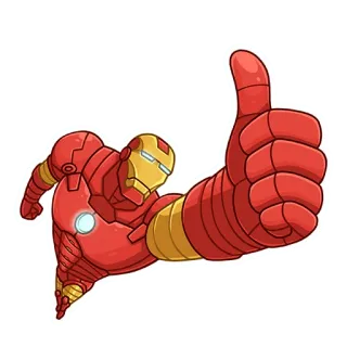 👍 b0da7dce Iron Man Iron Man, Marvel, superhero, thumbs up, cartoon, sticker telegram sticker
