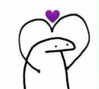 💜 32b80df0 heart, love, cartoon, simple, character telegram sticker