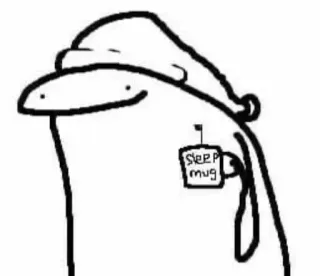 ☕ 5f6b27e9 SLEEP MUG sleep, mug, cartoon, stick figure, character, humor telegram sticker