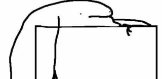 ☕️ 6fa064b2 stick figure, cartoon, drawing, meme, simple, funny telegram sticker