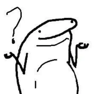 ❔ 834c0ed4 question, confusion, meme, stick figure, drawing telegram sticker