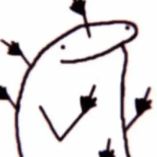 🖕 848826f2 middle finger, offensive, gesture, cartoon, stick figure, insult telegram sticker