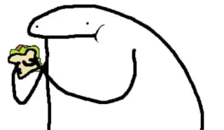 🥪 a1dd247b stick figure, eating, sandwich, cartoon, food telegram sticker