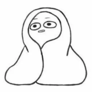 😐 cce4c163 cartoon, sketch, blanket, drawing, doodle, character telegram sticker