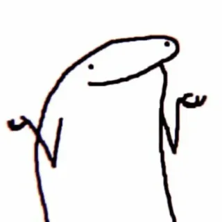 🤷‍♂ fca86948 character, cartoon, stick figure, meme telegram sticker