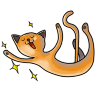 ✨ 470e33fa gato, feliz, dibujos animados, pegatina, lindo, animales telegram sticker