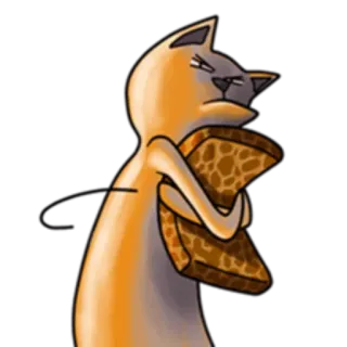 😠 7975666a gato, pan, gracioso, dibujo animado, animal telegram sticker