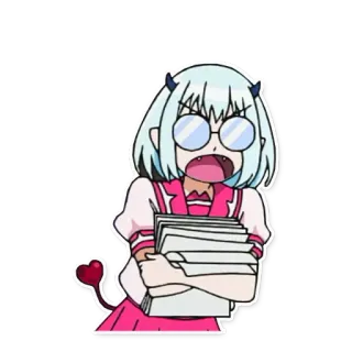 🙀 79e2d3ac Anime, Teufel, Wütend, Frustriert, Papiere telegram sticker