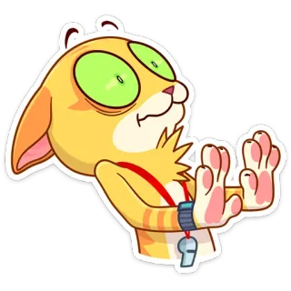 😳 d17f6f36 cat, cartoon, sticker, whistle, coach, trainer, funny telegram sticker